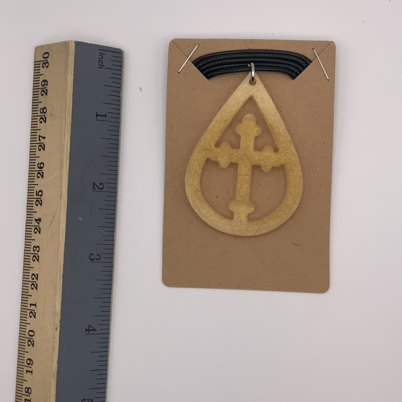 House Of David Handmade Cross Necklace Honey