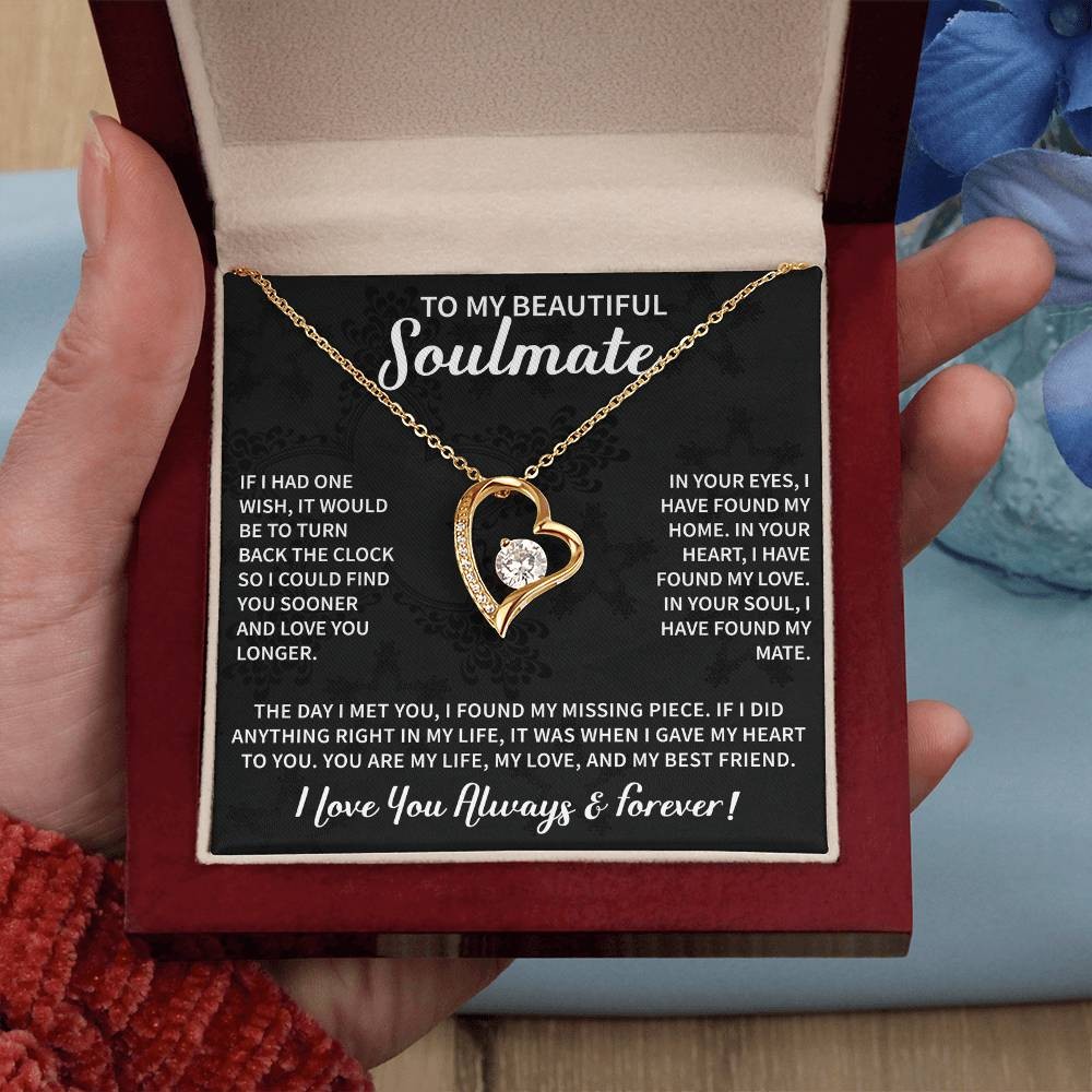 Beautiful Soulmate Necklace To My Beautiful Wife – My Future Wife Gift Soulmate