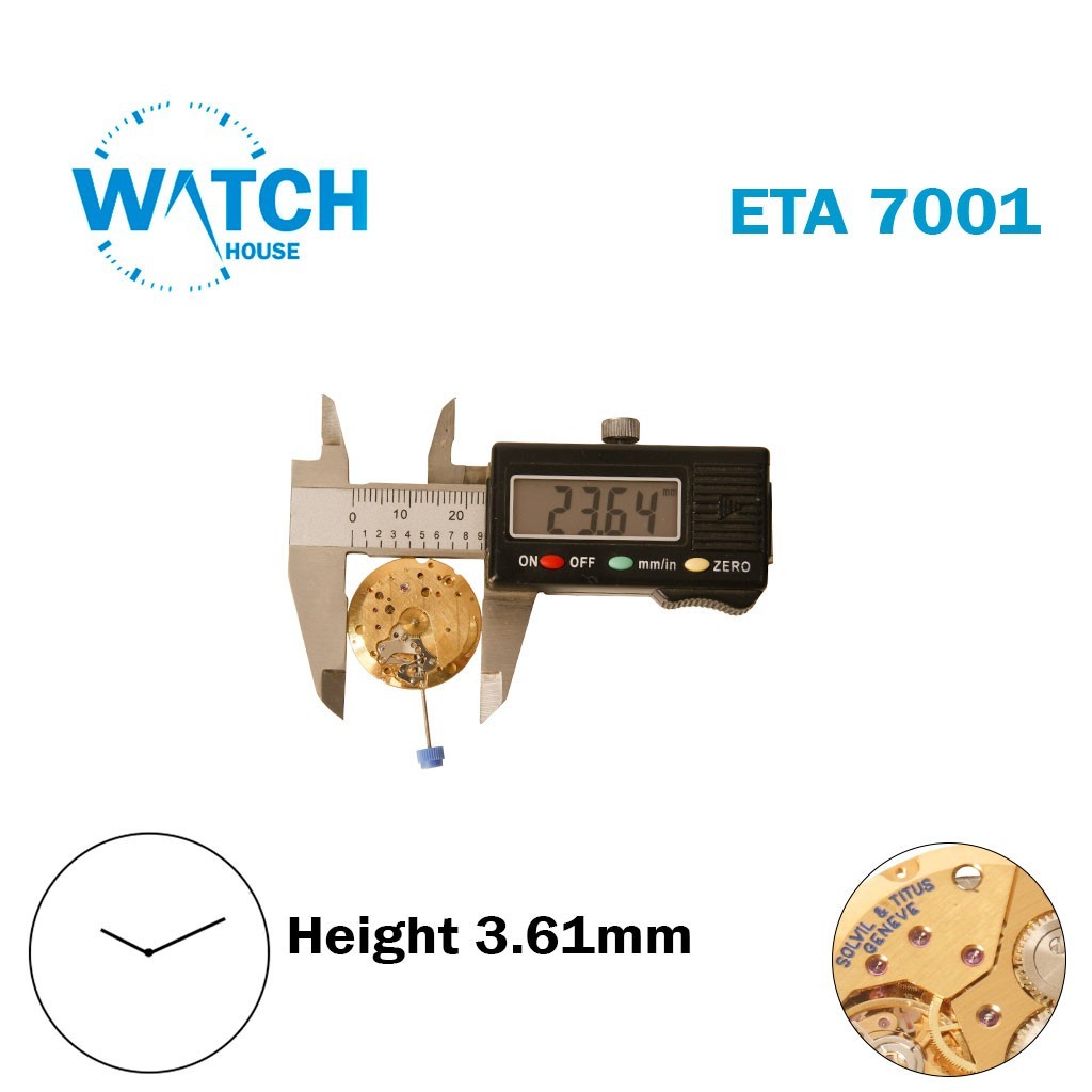 ETA 7001 SOLVIL & TITUS GENEVE -Swiss Manual Movement-2 Hands-Height:3.61mm