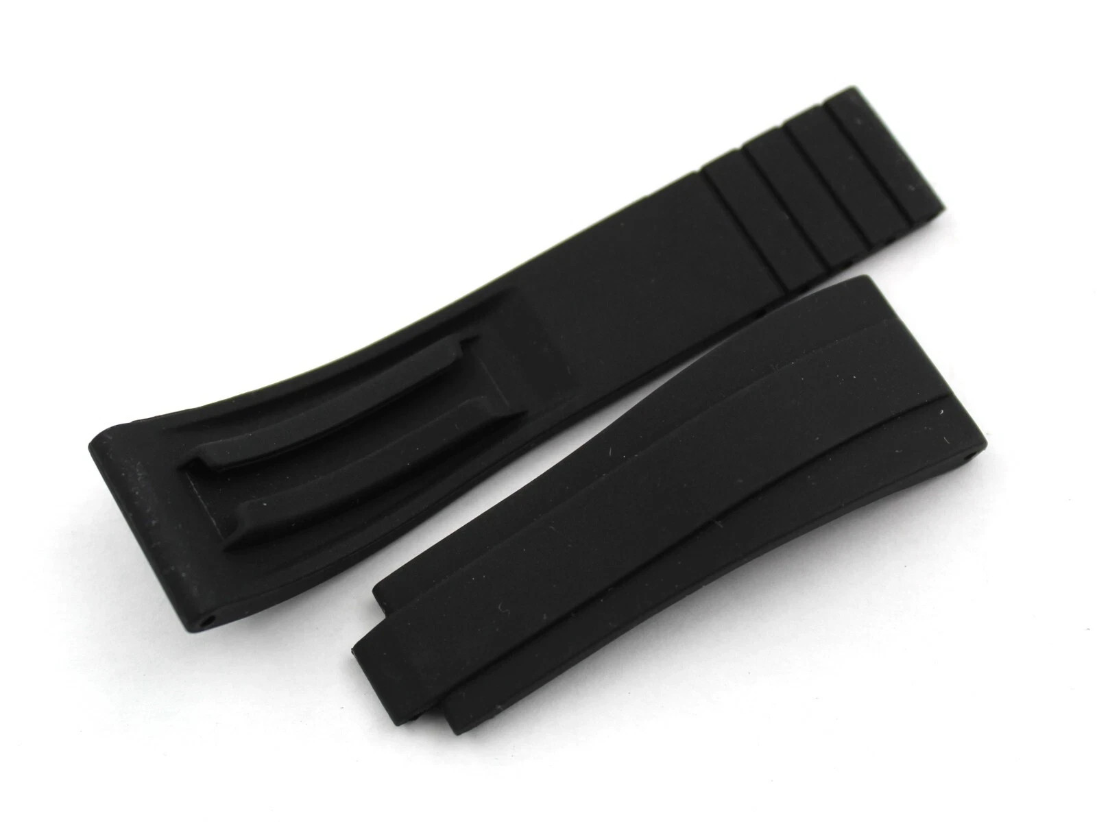 Black Silicone Strap 20/16mm Oysterflex Waterproof Sports Watches New