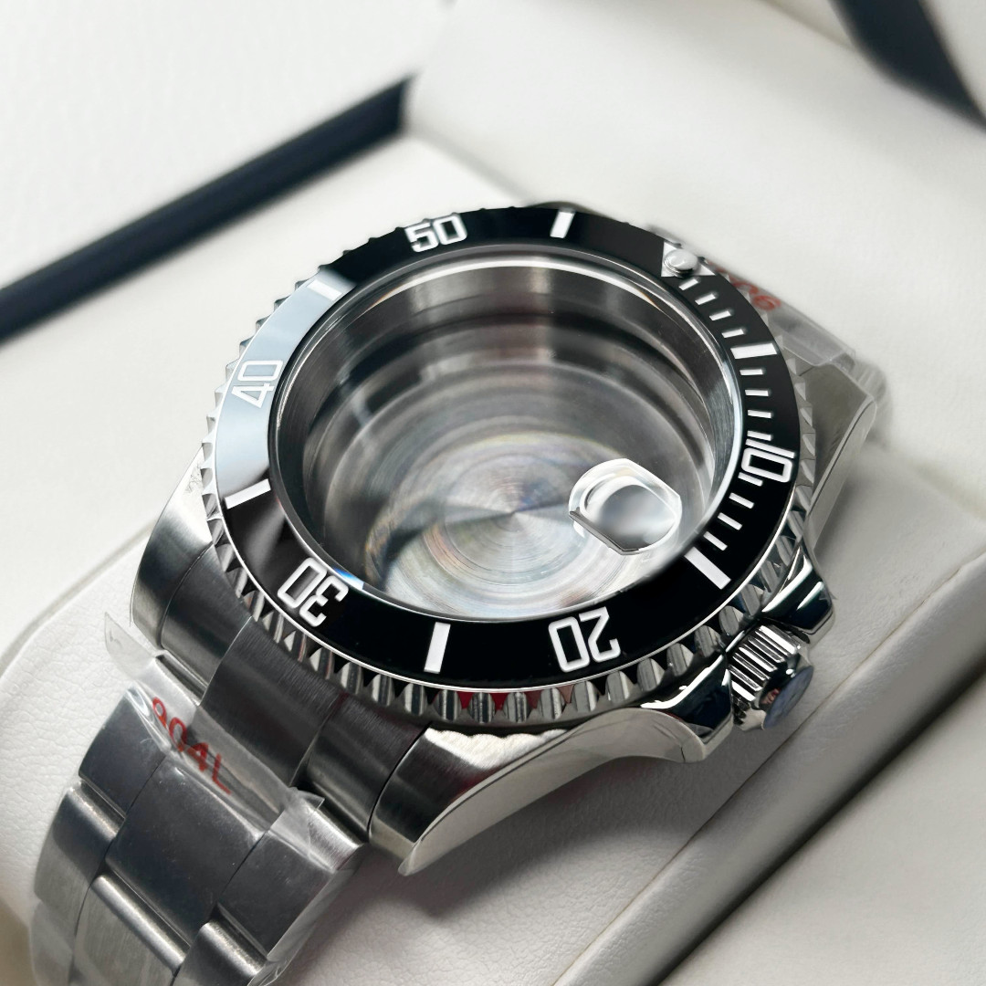 40MM SUB GMT unidirectional bezel Black Watch Case Sapphire Fit NH34 NH35 NH36