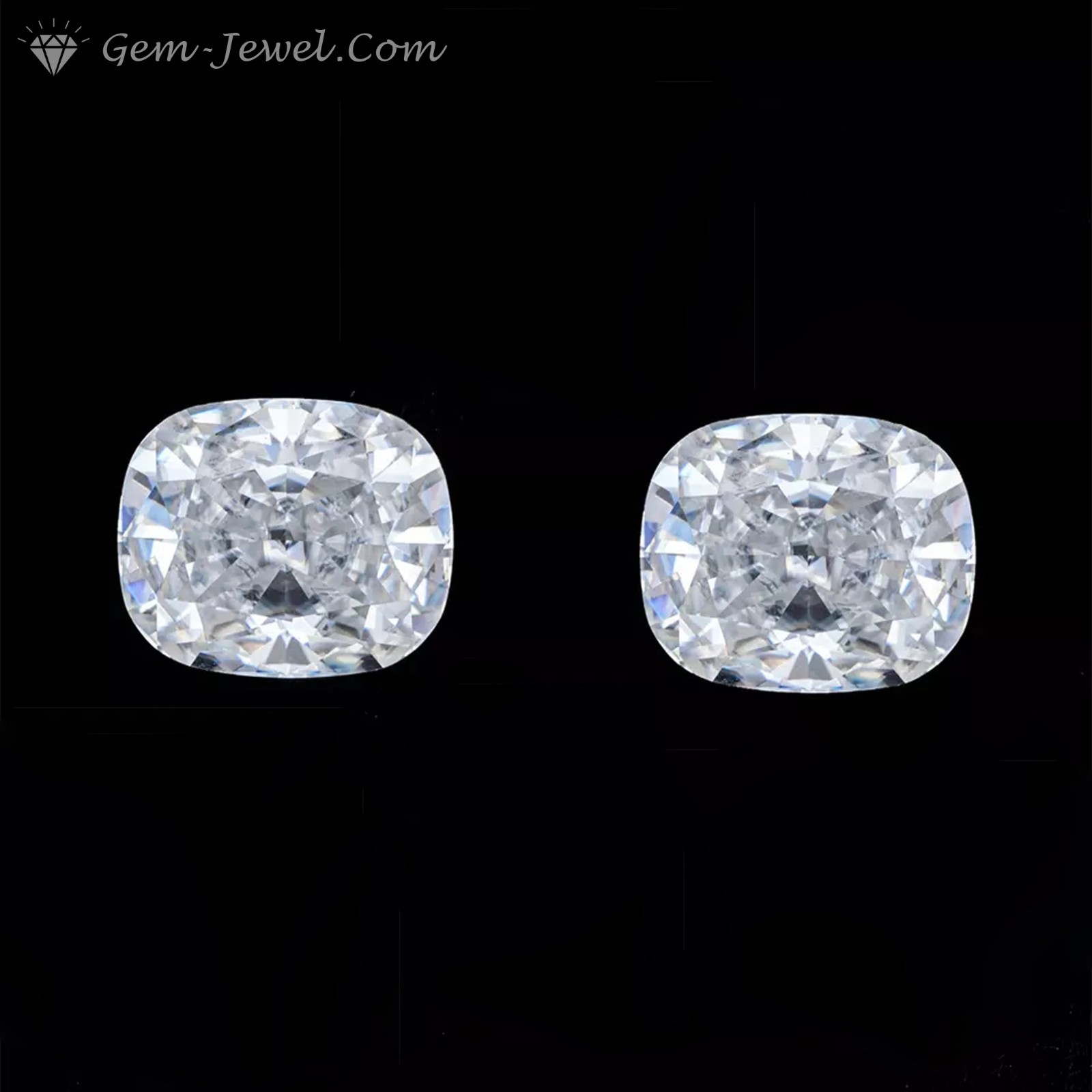 Huge Rare 10 x 10 MM 4.25 CT Off White Cushion Shape Cut Loose Moissanite 4 Ring