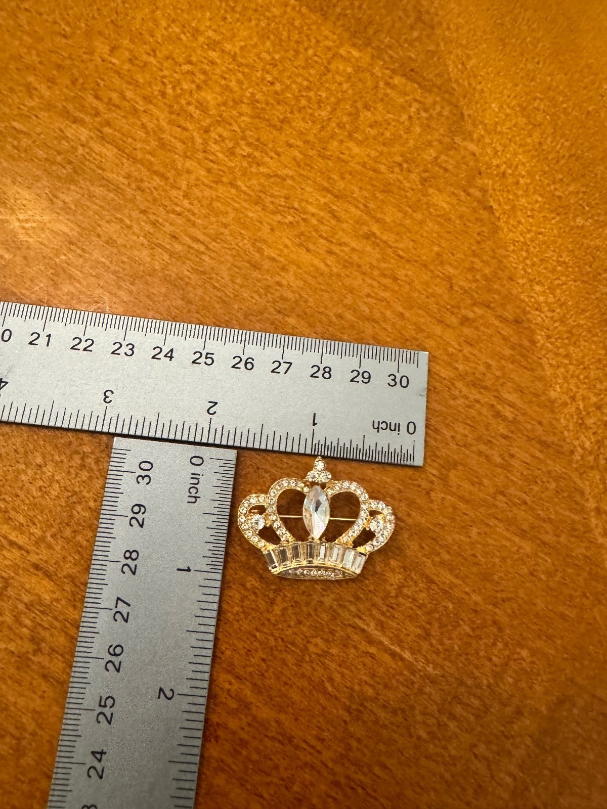 Crown Shaped Rhinestone Brooch Pin 291
