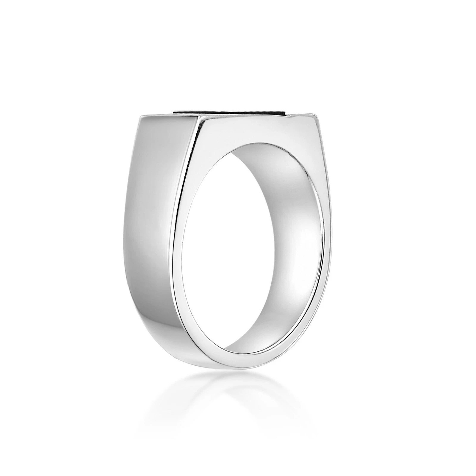 Black Onyx Mens Signet Ring 925 Sterling Silver Ring Party Ring Gift For Him