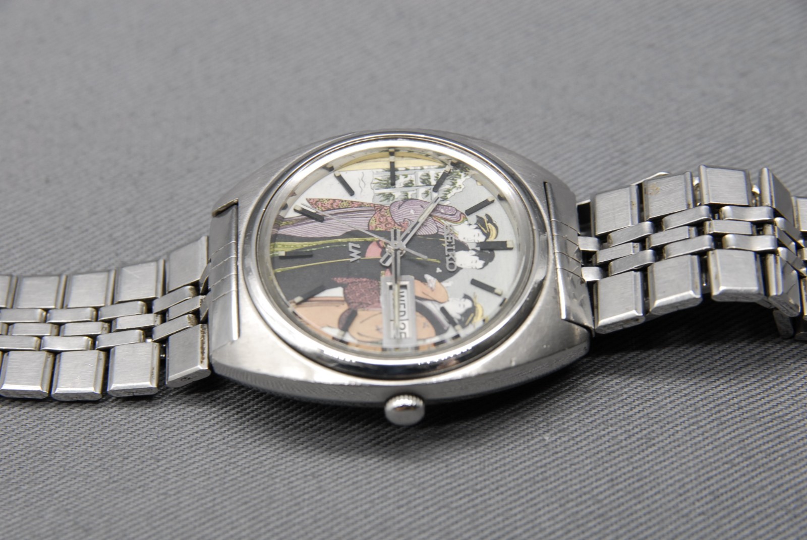 1970y SERVICED [EXC+5]Vintage SEIKO Lord Matic 5606-7140 LM 36mm UKIYOE AT Watch