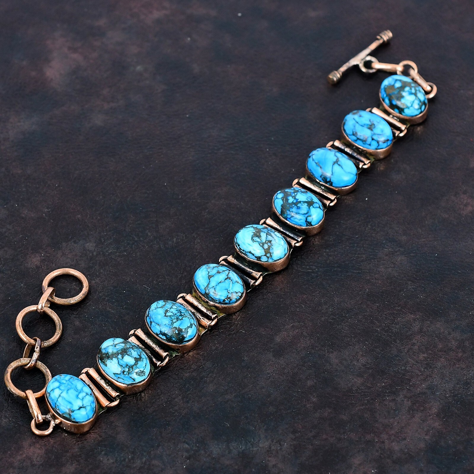 Memorial Day Deal Copper Tibetan Turquoise Gemstone New Chain Bracelet Jewelry