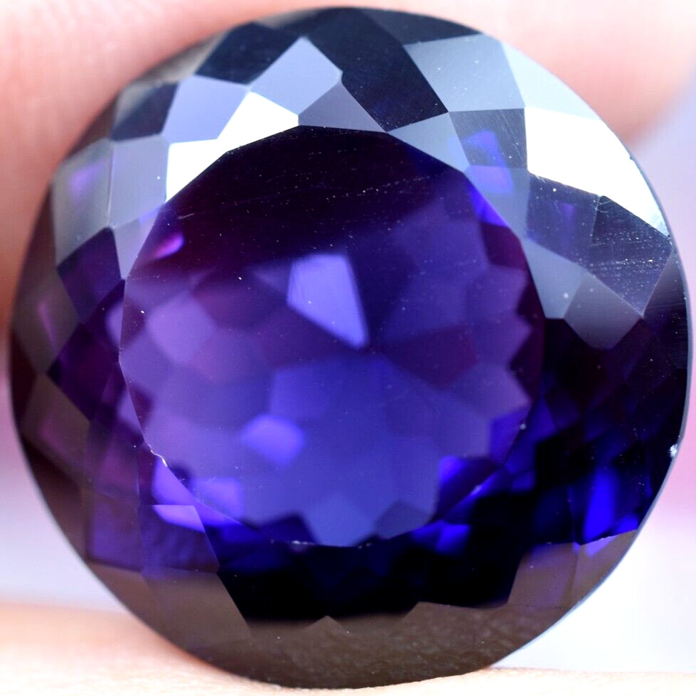 RARE Natural Purple-Blue Tanzanite 27.50 CT IF Certified Flawless Loose Gemstone