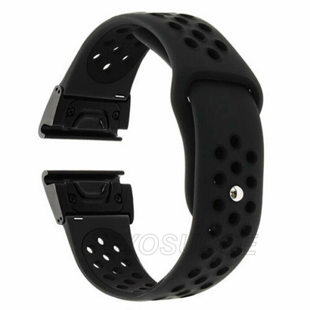 Quick Fit Silicone Watch Band Strap For Garmin Fenix 5 5X 6 6X Pro 7 7X Solar