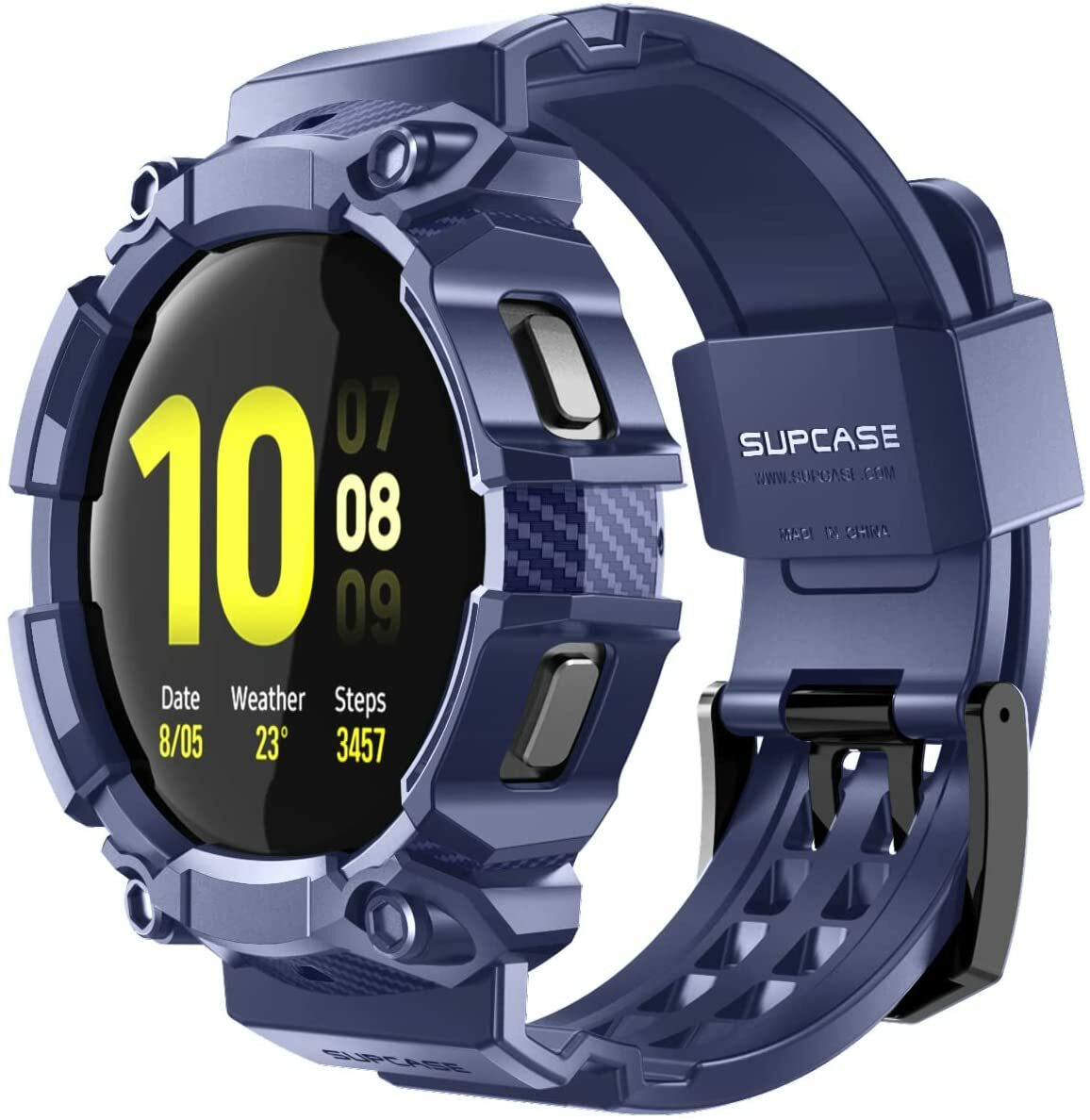 For Samsung Galaxy Watch 4 (44mm) SUPCASE Wristwatch Bands Rugged Bumper Strap