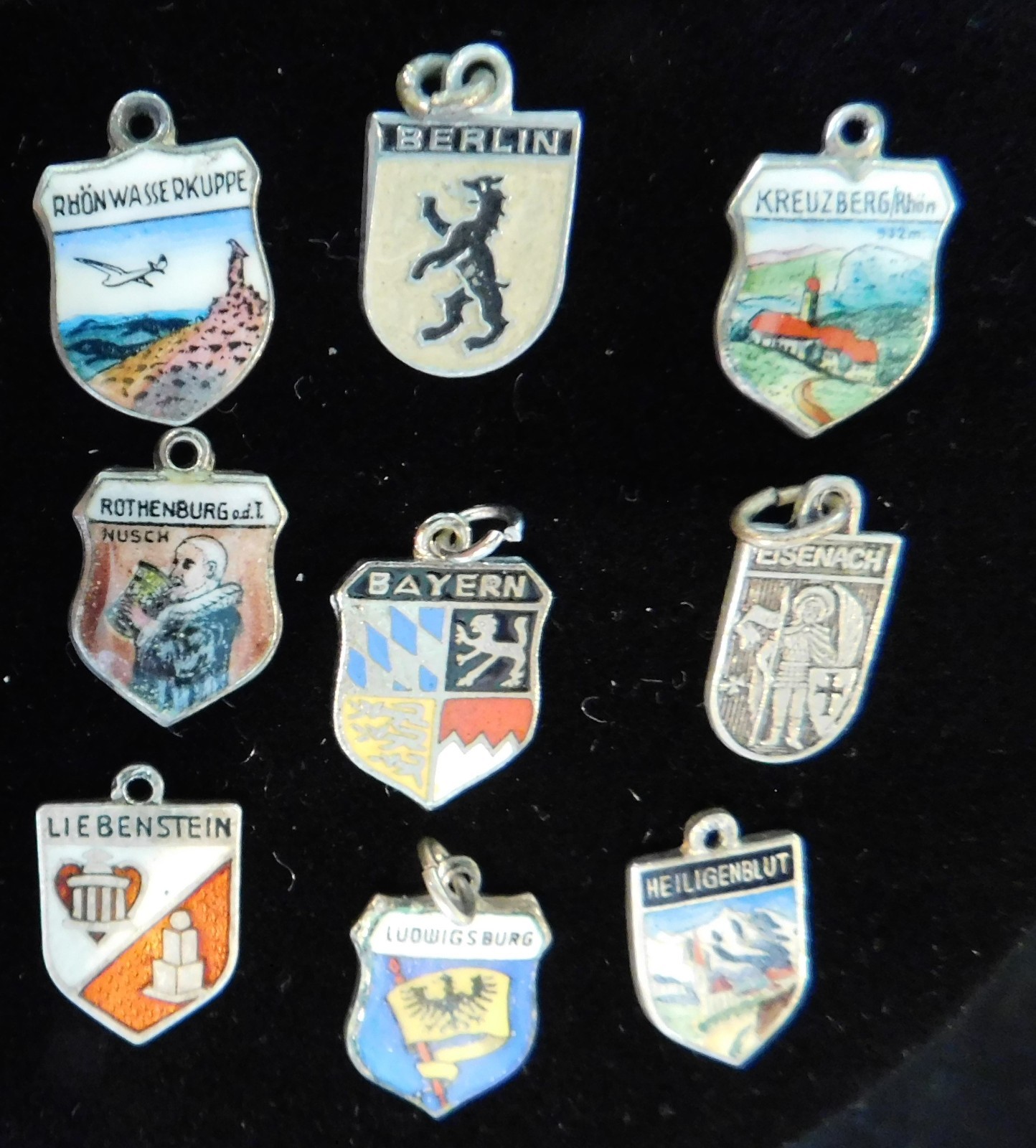 9 Coat of Arms Charms for provinces in Germany