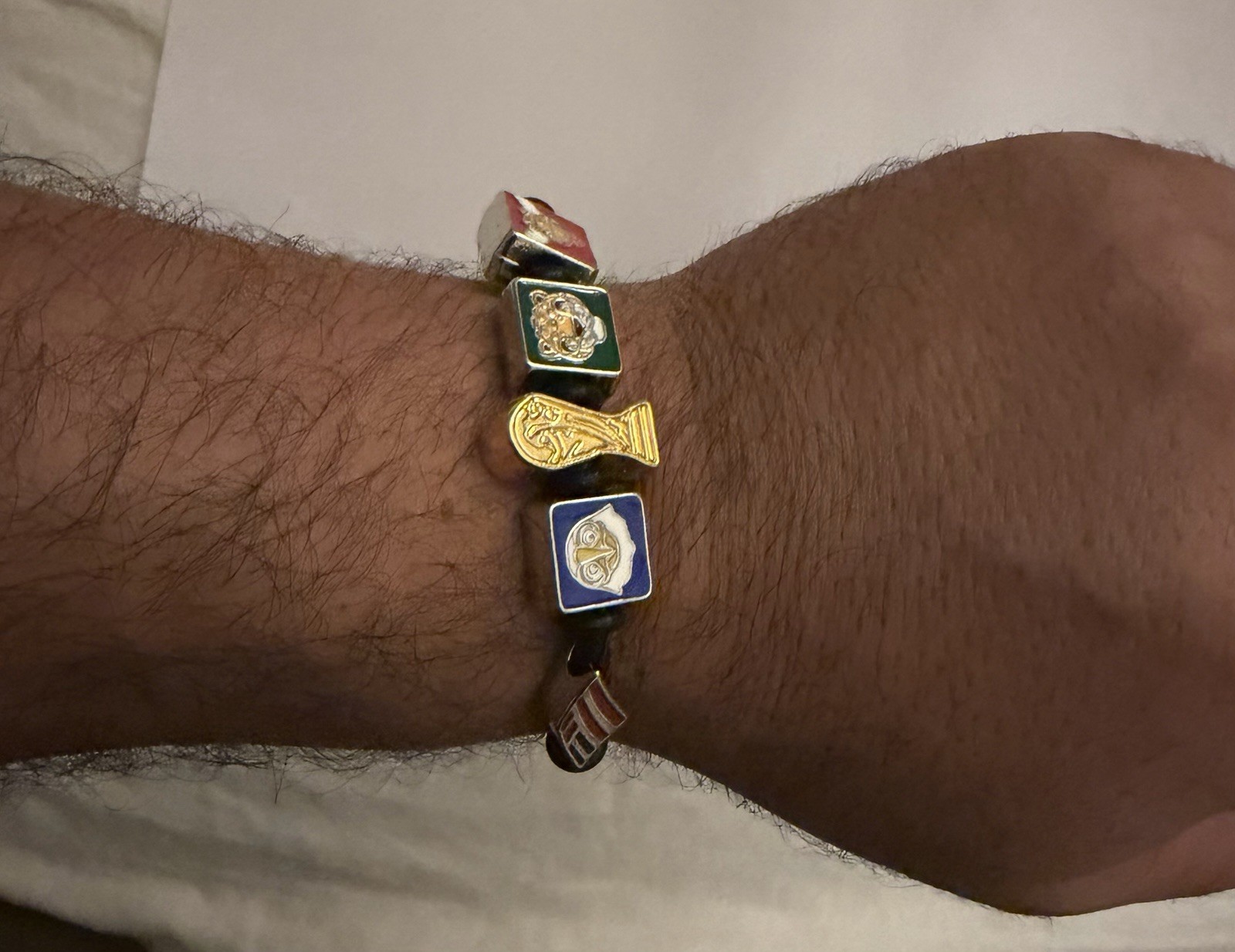 RARE!! FIFA World Cup 26 Bank of America Braided Cord Charm Bracelet Multicolor!