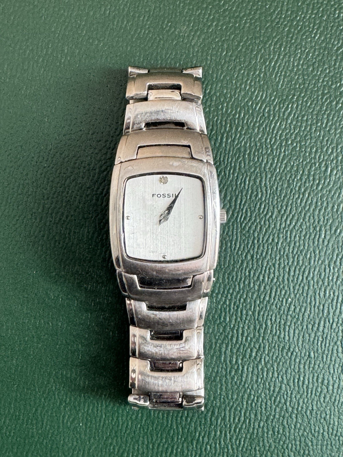 Fossil ES-1286 Analog Watch Silver with Single Stone