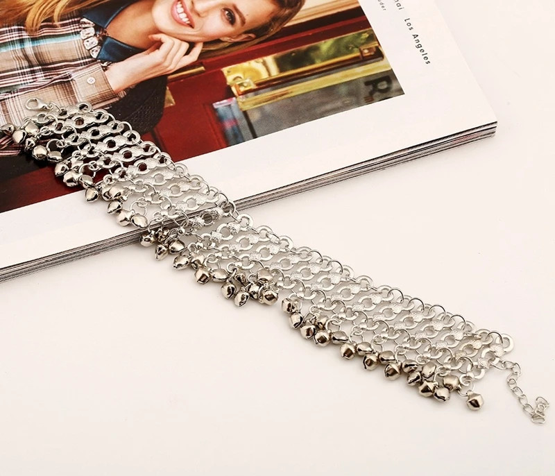 Accessories Ankle Bracelets Women Bohemian Retro Bell Tassel Chain Foot Jewelry