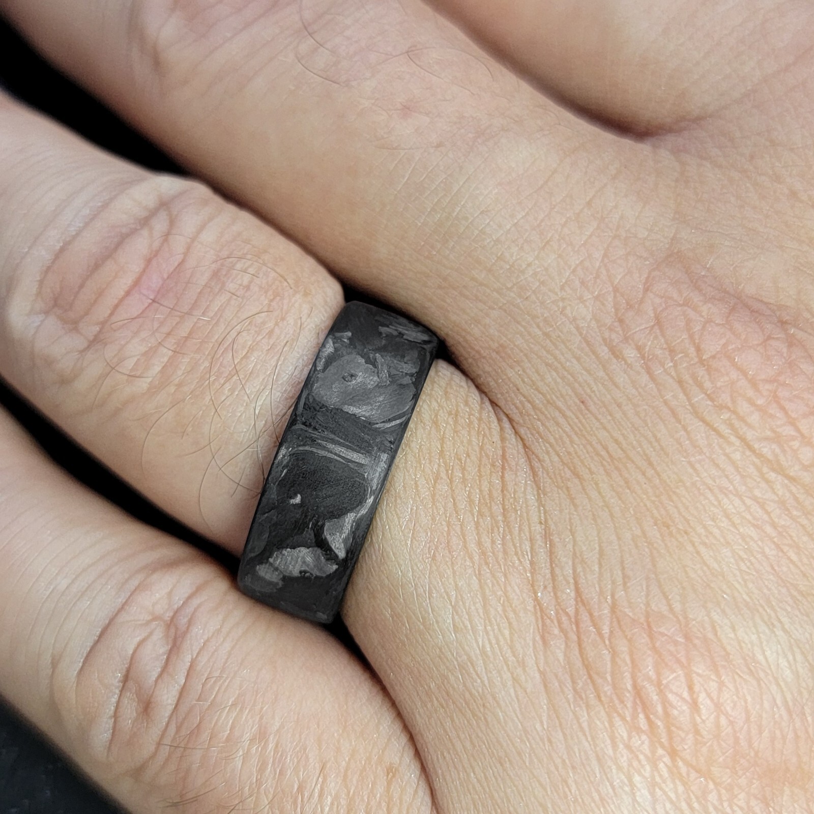 Forged Carbon Fiber Ring – Matte Finish – Handcrafted – Choose your Band Width