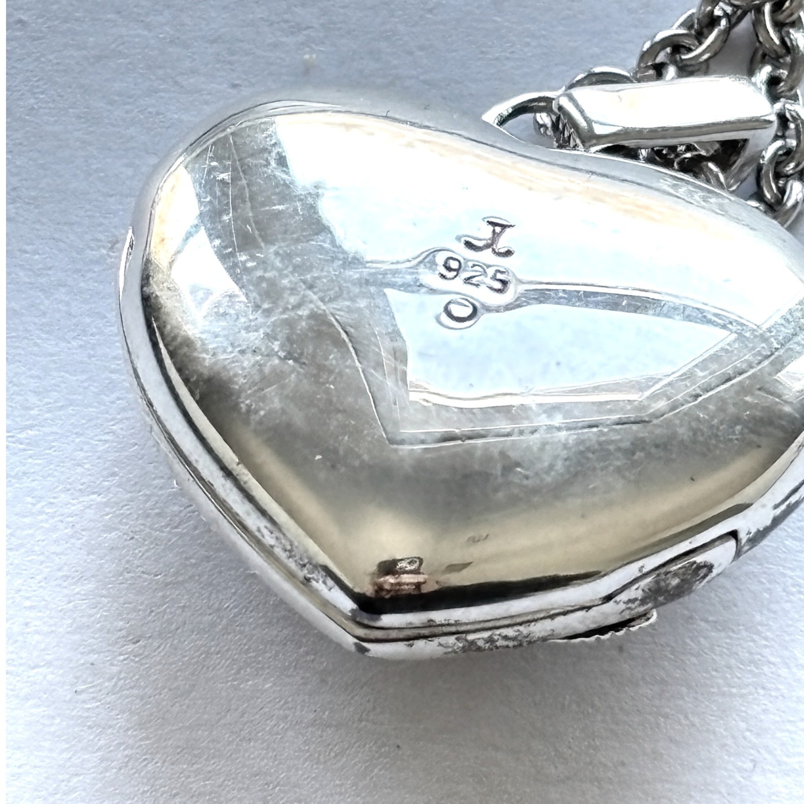 Judith Jack Sterling Silver Necklace Puffy Heart Locket Marcasite Pendant New