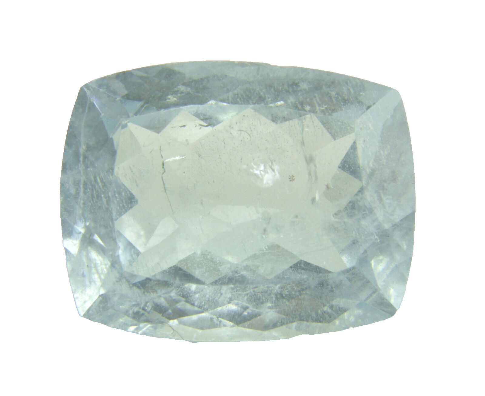 11.08Cts Cushion Shape Aquamarine Gemstone SI Clarity 13.15×11.55×9.68 MM