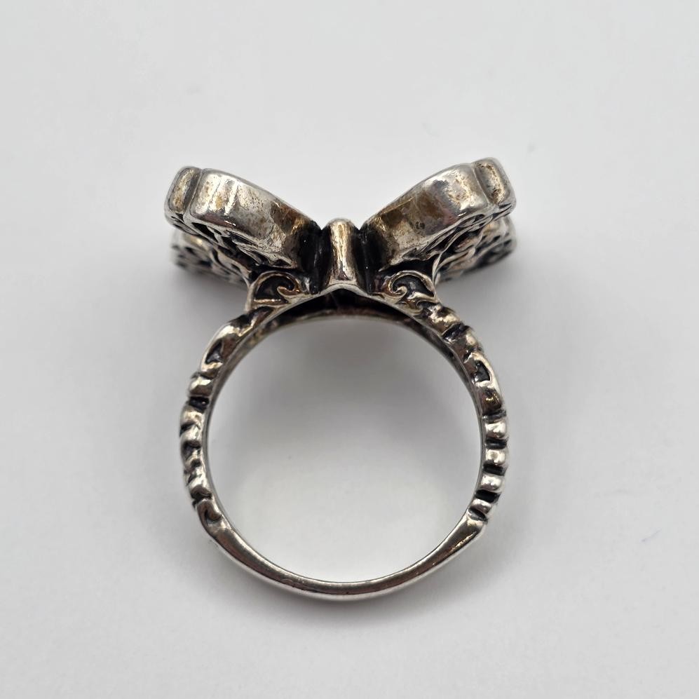 Carolyn Pollack Relios 925 Sterling Large Multistone Inlay Butterfly Ring sz 10
