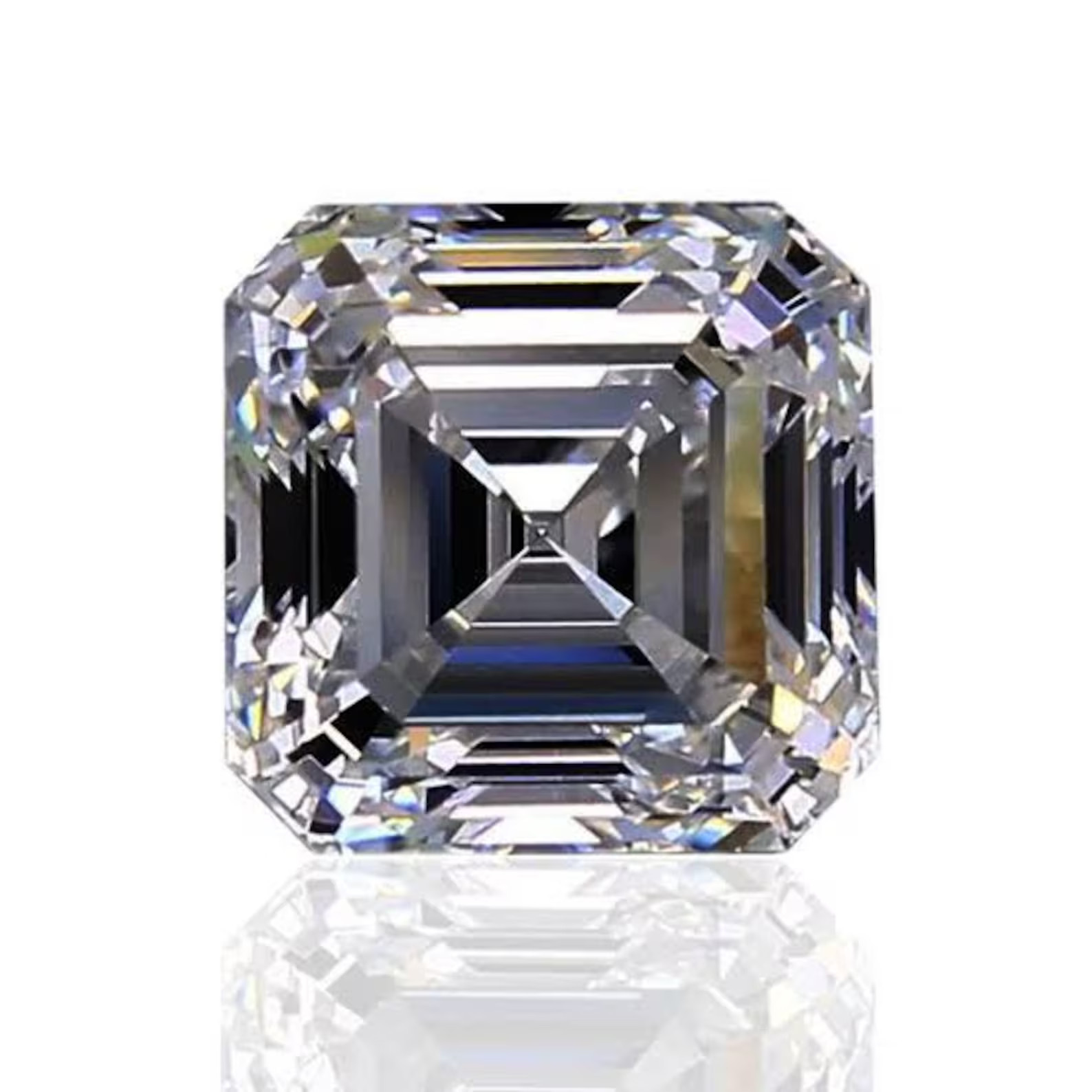 CERTIFIED 4.15 Ct Natural Gray Diamond Asscher cut LOOSE VVS1/ 8.4 mm
