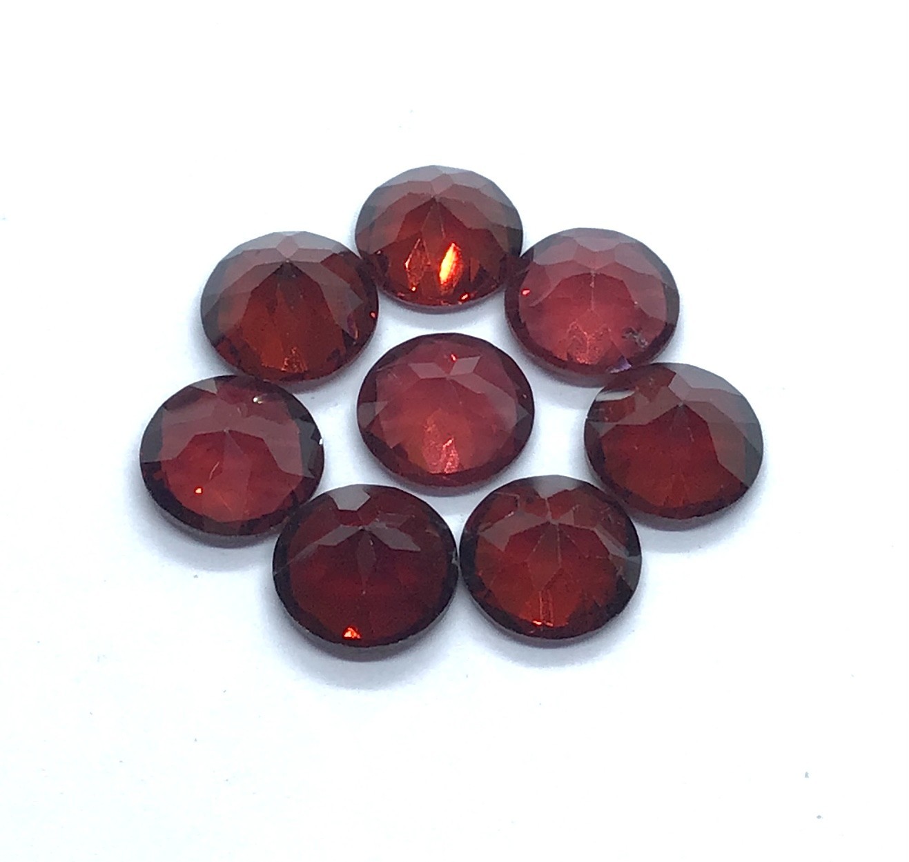 AAA Garnet Round Cut Faceted Natural Loose Gemstone For Making All Jewelry
