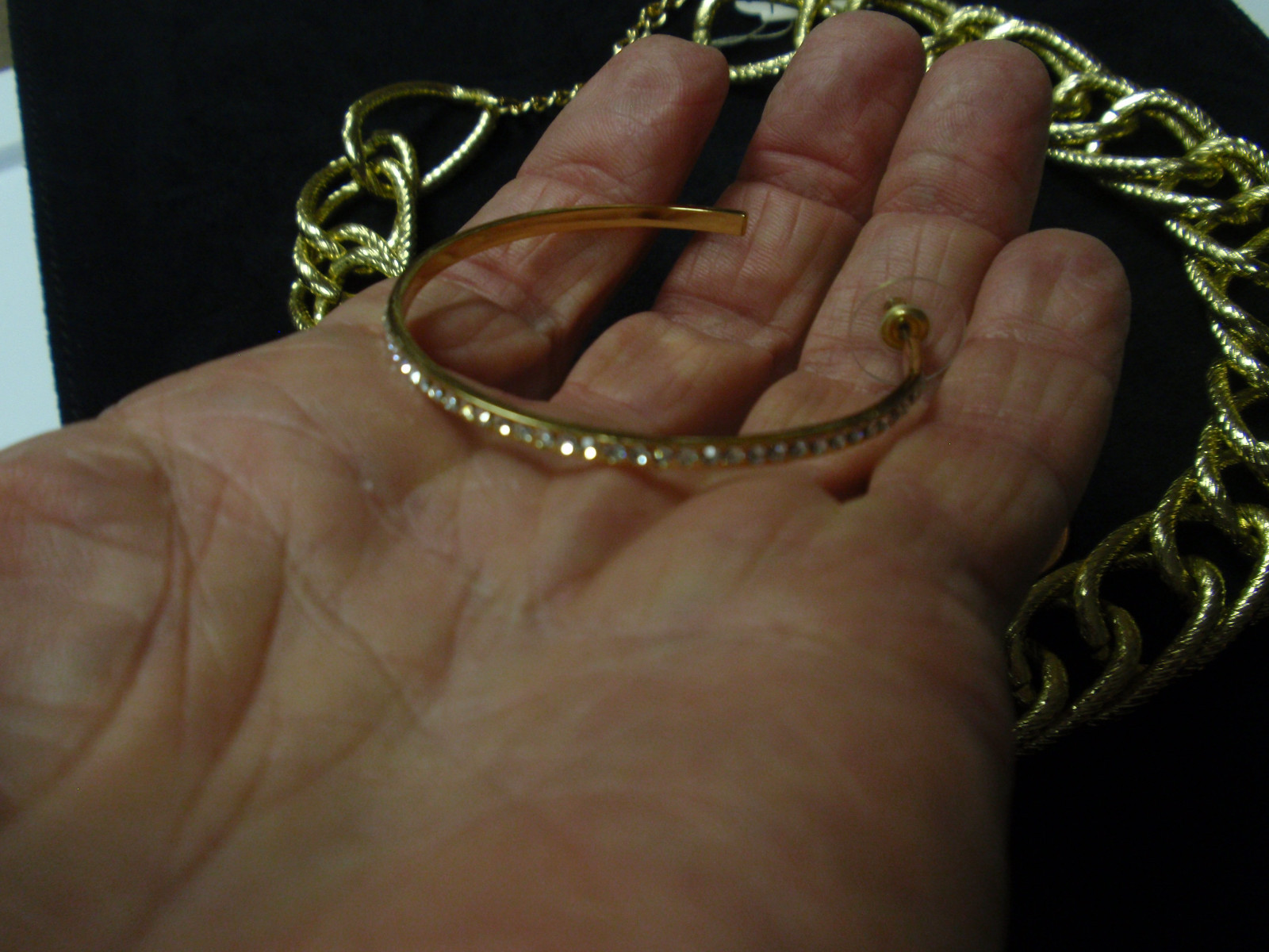 Park Lane Jewelry “LIV” Necklace & “AMUSE” Earrings, Goldtone Crystals, NEW!