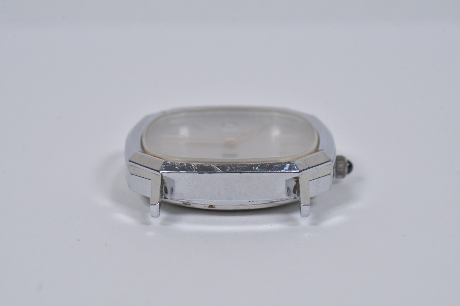 Vtg Timex Q Quartz Day Date Silver Tone 32mm M Cell AS IS PARTS or REPAIR