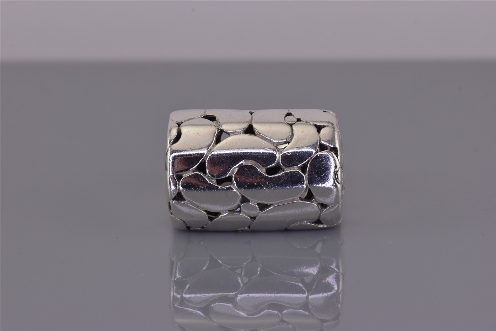 Sterling Silver 16mm Kidney Pebble Rounded Dome Band Ring 11g 925 Sz: 7