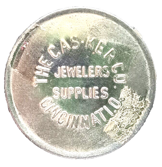 Watch Parts Tin Cas-Ker Company Cincinnati Ohio 15.4mm parts storage container