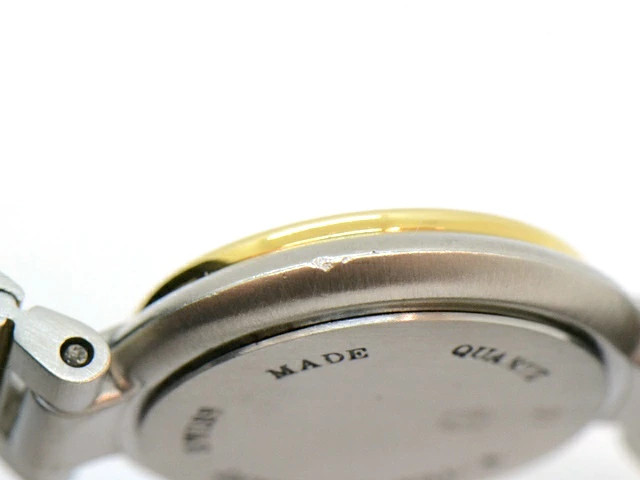 Dunhill Millennium Watch Stainless GP Quartz White Roman Dial Ladies Used 473