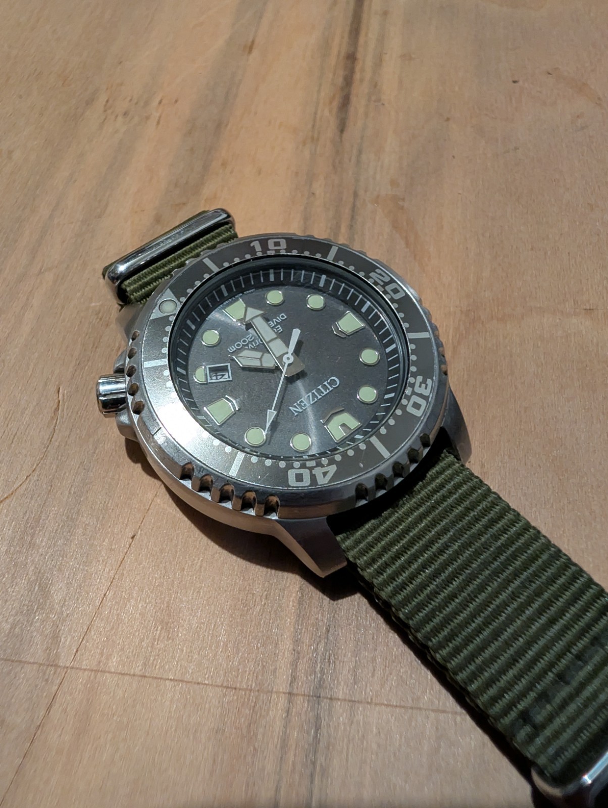 Citizen Eco-Drive Promaster BN0167-50H Original Ratchet Strap & NATO See Desc