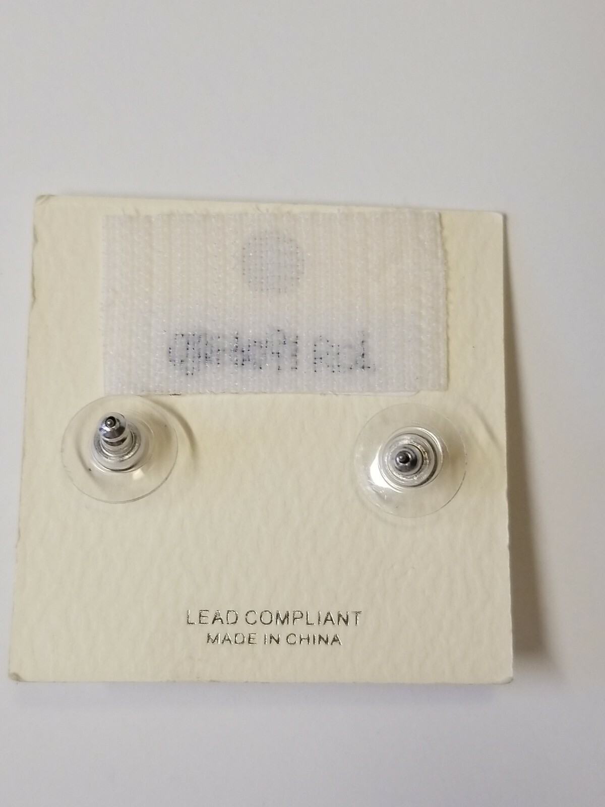Earrings Kim Min Sun Mia Diagonal Square Silver Tone with Clear Faux Gems 1/2″
