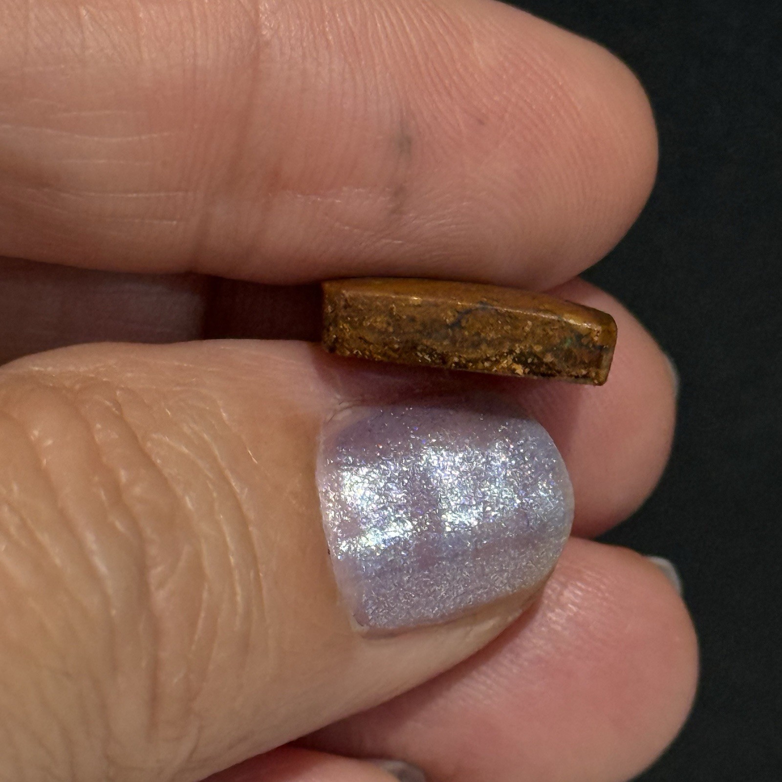 4.65ct 14.2×8.7x4mm Australuan Koroit Boulder Opal Cabochon Ring Gem