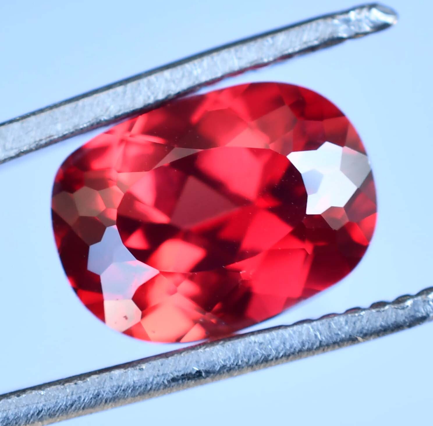Natural Reddish Orange Spessartite Garnet 3.85 Ct Cushion Loose Gemstone