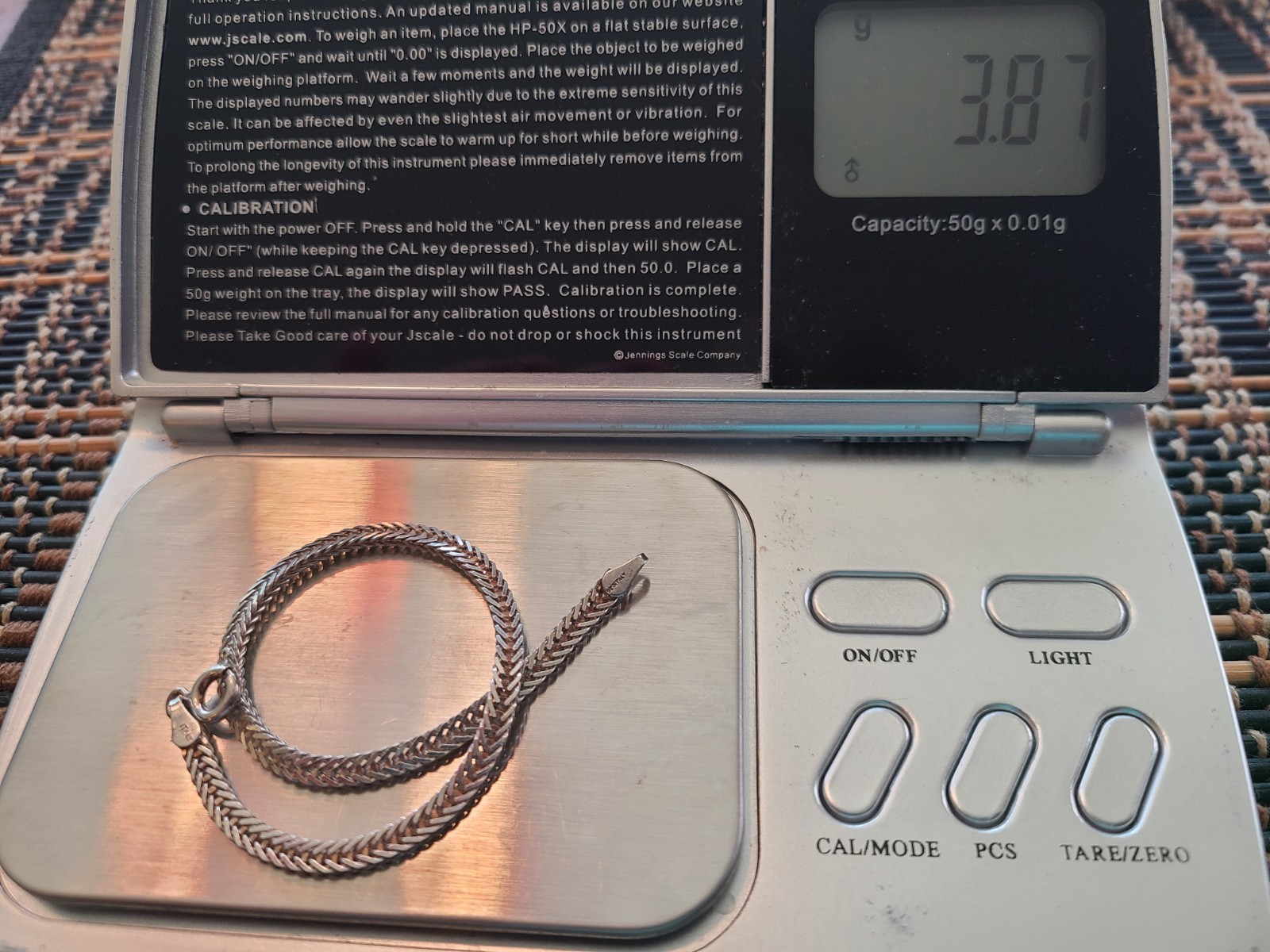 Vintage Sterling Silver 925 ITALY Mesh Foxtail Chain Bracelet 7″, 3.87 grams
