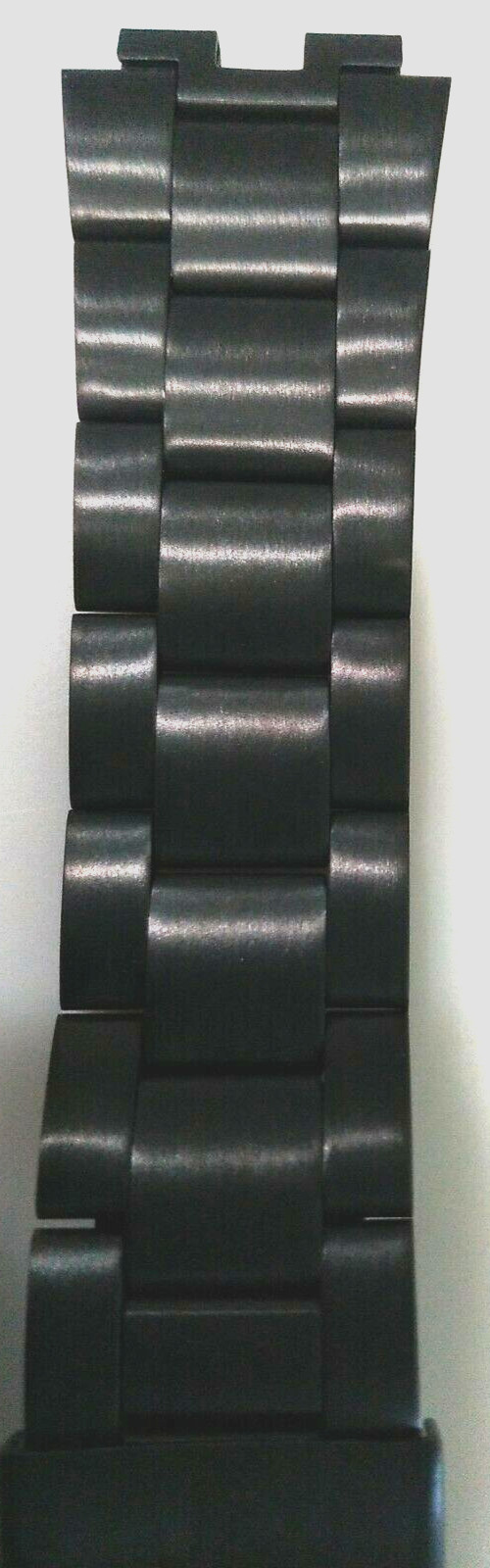 Mens Black Smartwatch 16mm Security Push Button Watch Band Fits Pebble Steel