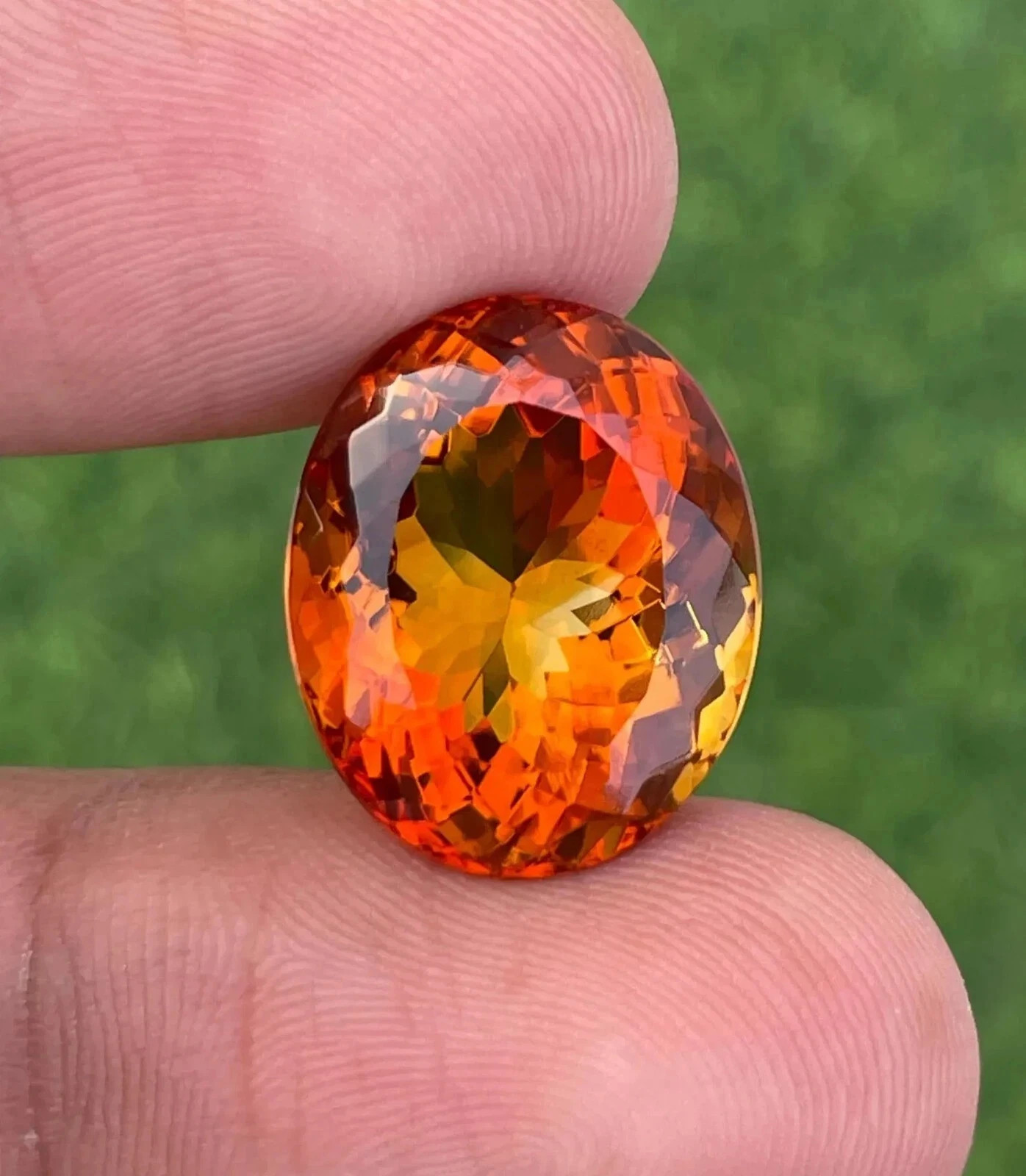 Flawless 10.55 CT Natural Ceylon Orange Sapphire Loose Oval Certified Gemstone