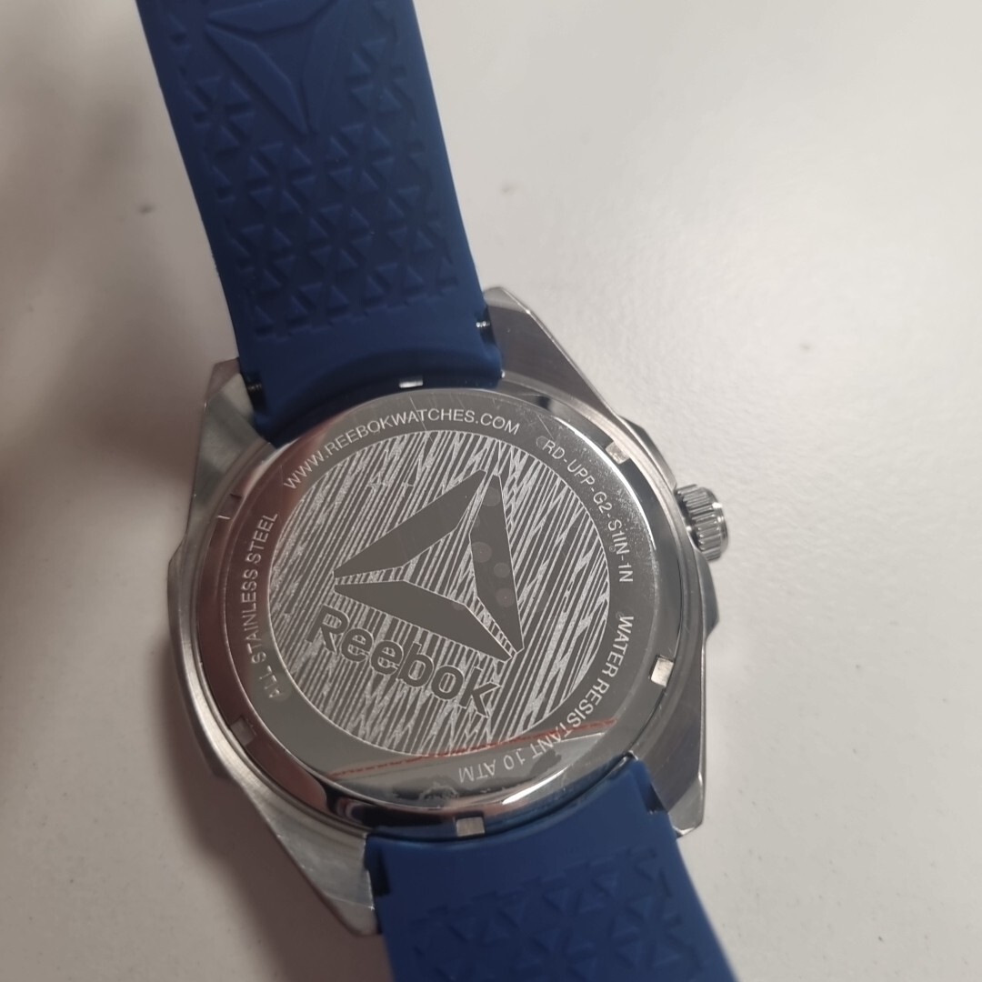 Reebok Uppercut Wristwatch 48mm Blue/Silver Men’s Watch RD-UPP-G2-S1IN-1N New OS