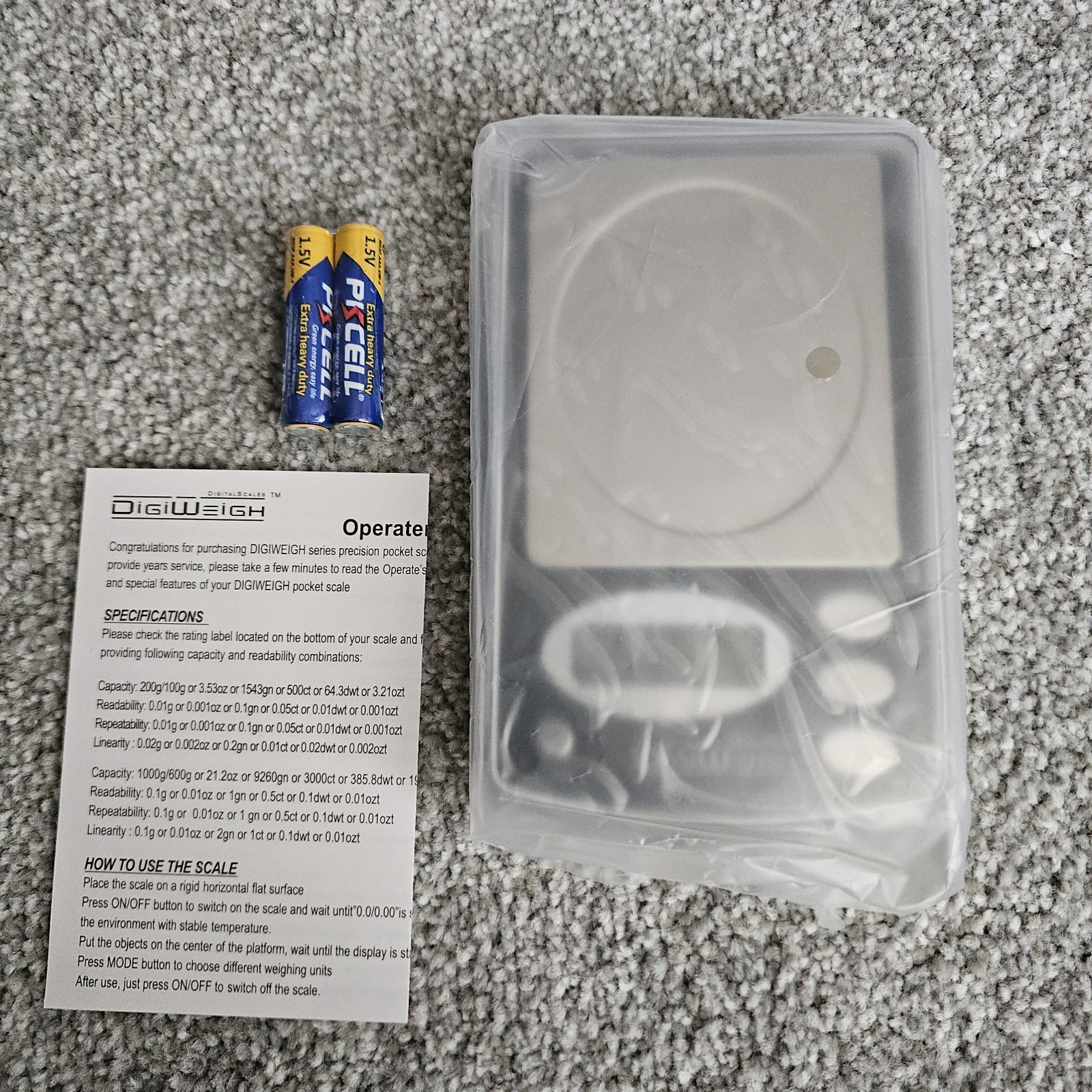 NEW DigiWeigh Professional Electronic Scale 1000 /0.1 grams POSEIDON SERIES