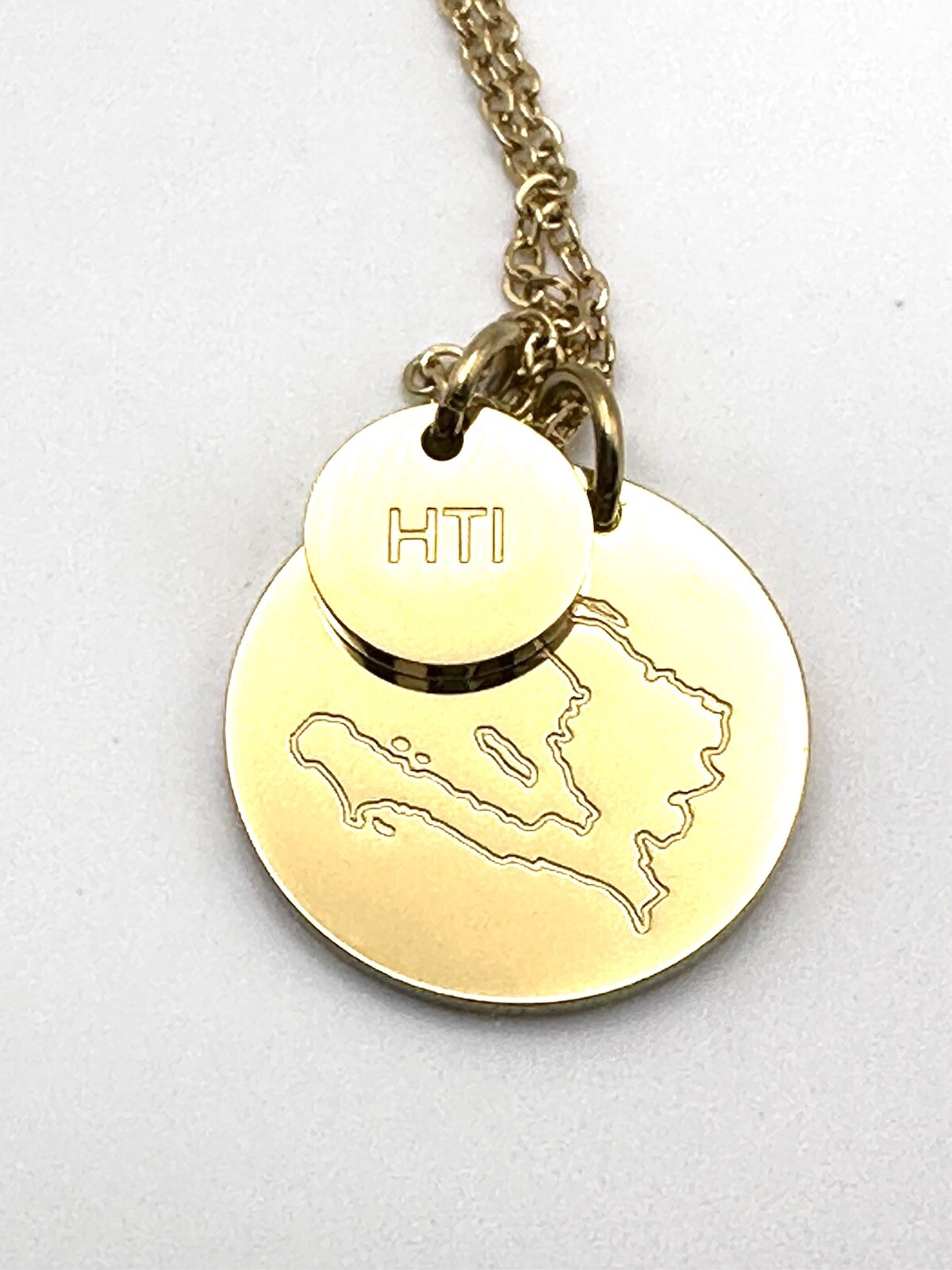 Haiti HTI Country Necklace Charm LDS Sister Missionary Mom Wife Statesman Ties