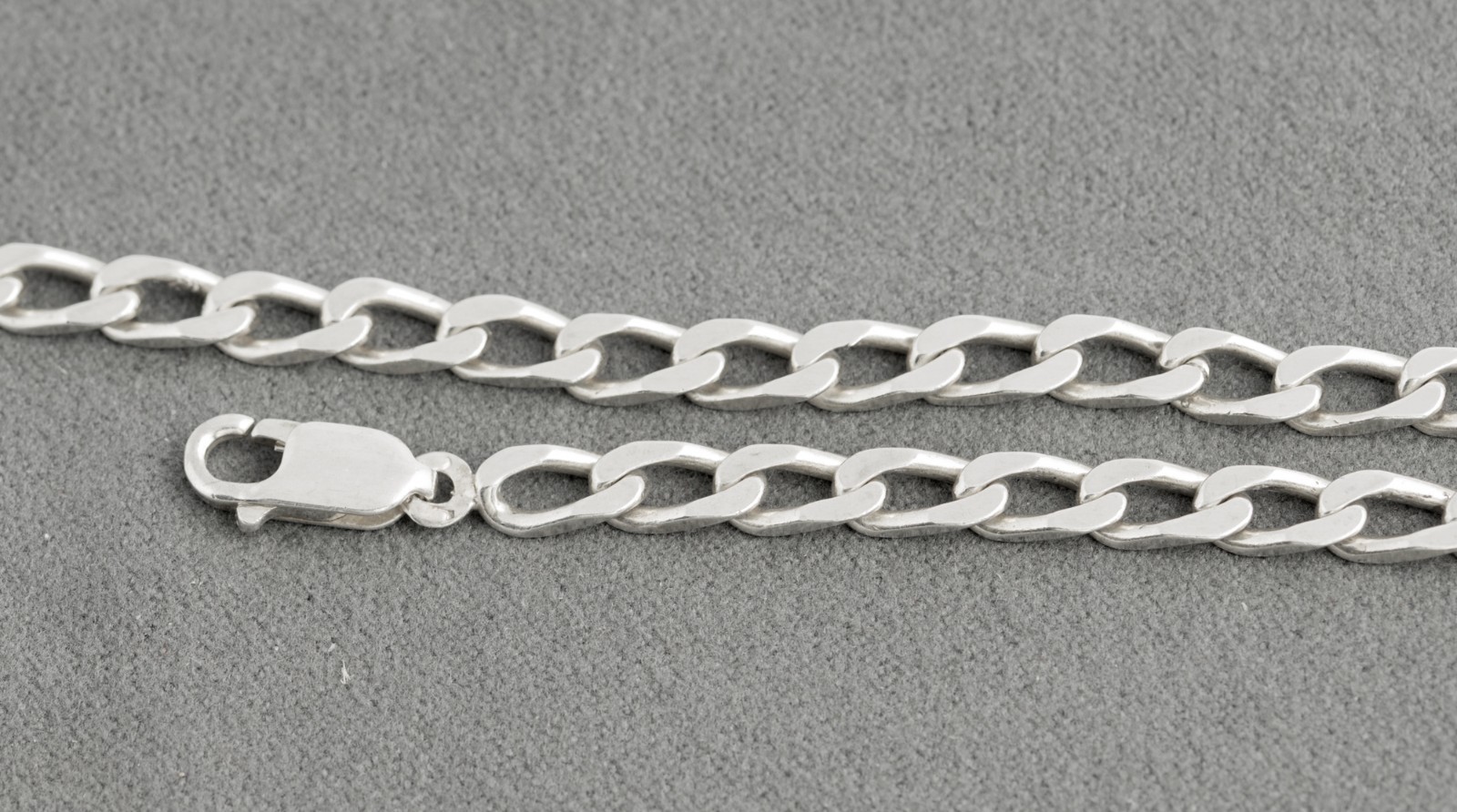 Sterling Silver Curb Chain Necklace – Long 82cm 32″ – Vintage – Hallmarked