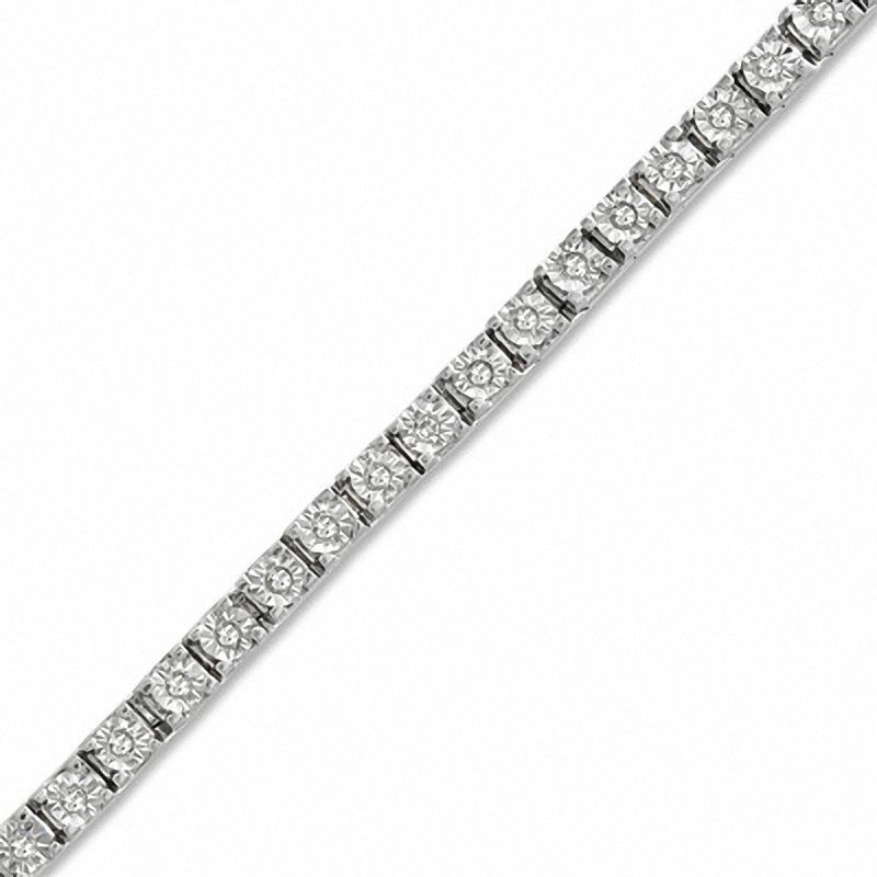 1/2 Ct Lab Grown Diamond Tennis 7.25″ Bracelet 925 Sterling Silver Round Cut
