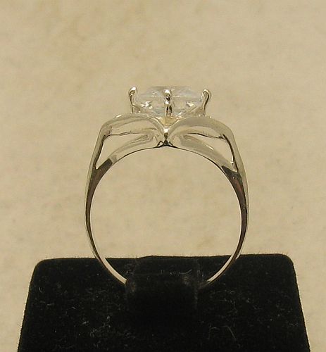 Stylish Sterling Silver Engagement Ring Solid 925 Handmade Perfect Quality
