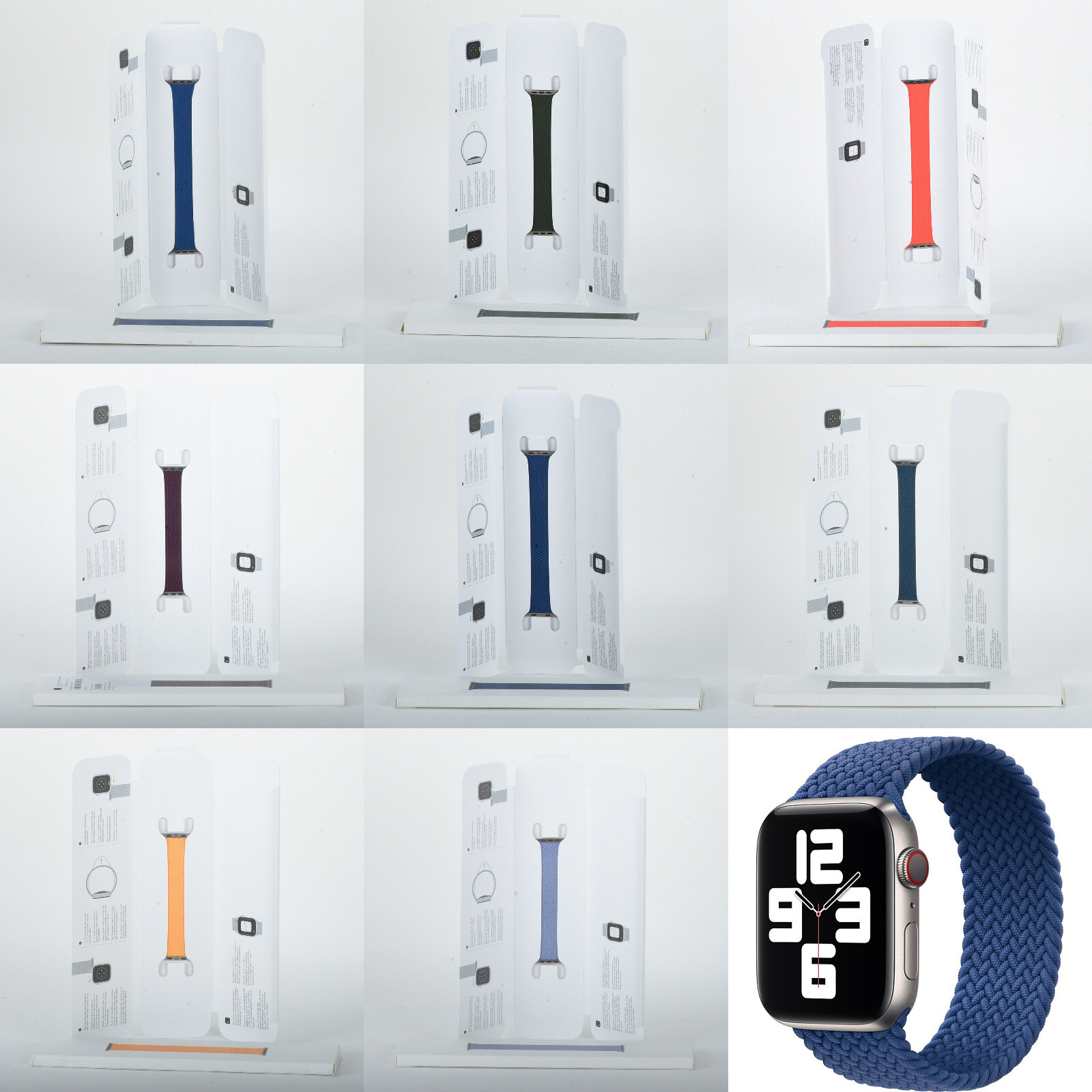 Genuine Apple iWatch Solo Loop Band 38mm 40mm 41mm 4 5 6 7 8 9 SE 42mm 44mm 45mm