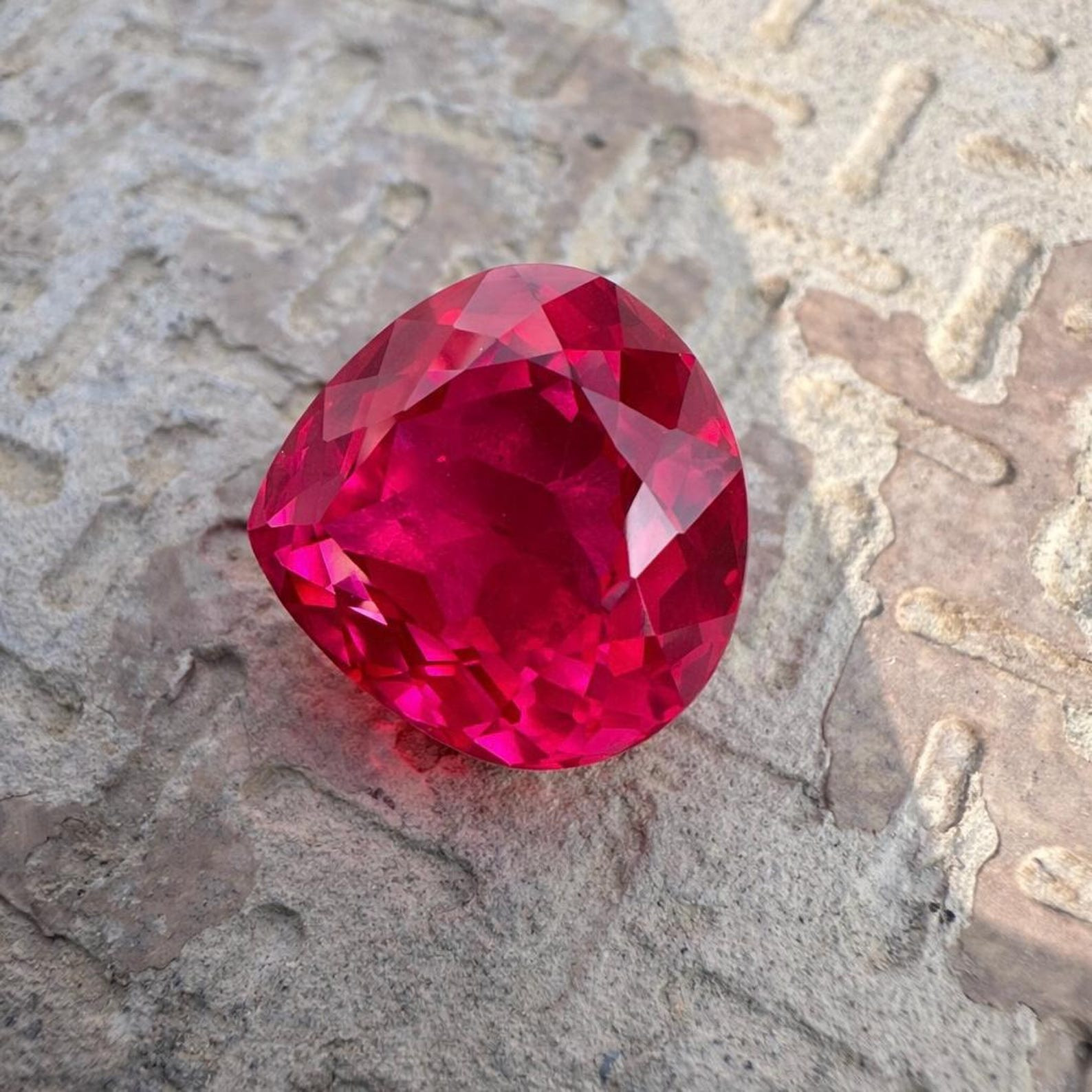 46.35 Ct+ 20×20 MM GIE Certified Natural Pink Sapphire Pear Cut Loose Gems F04