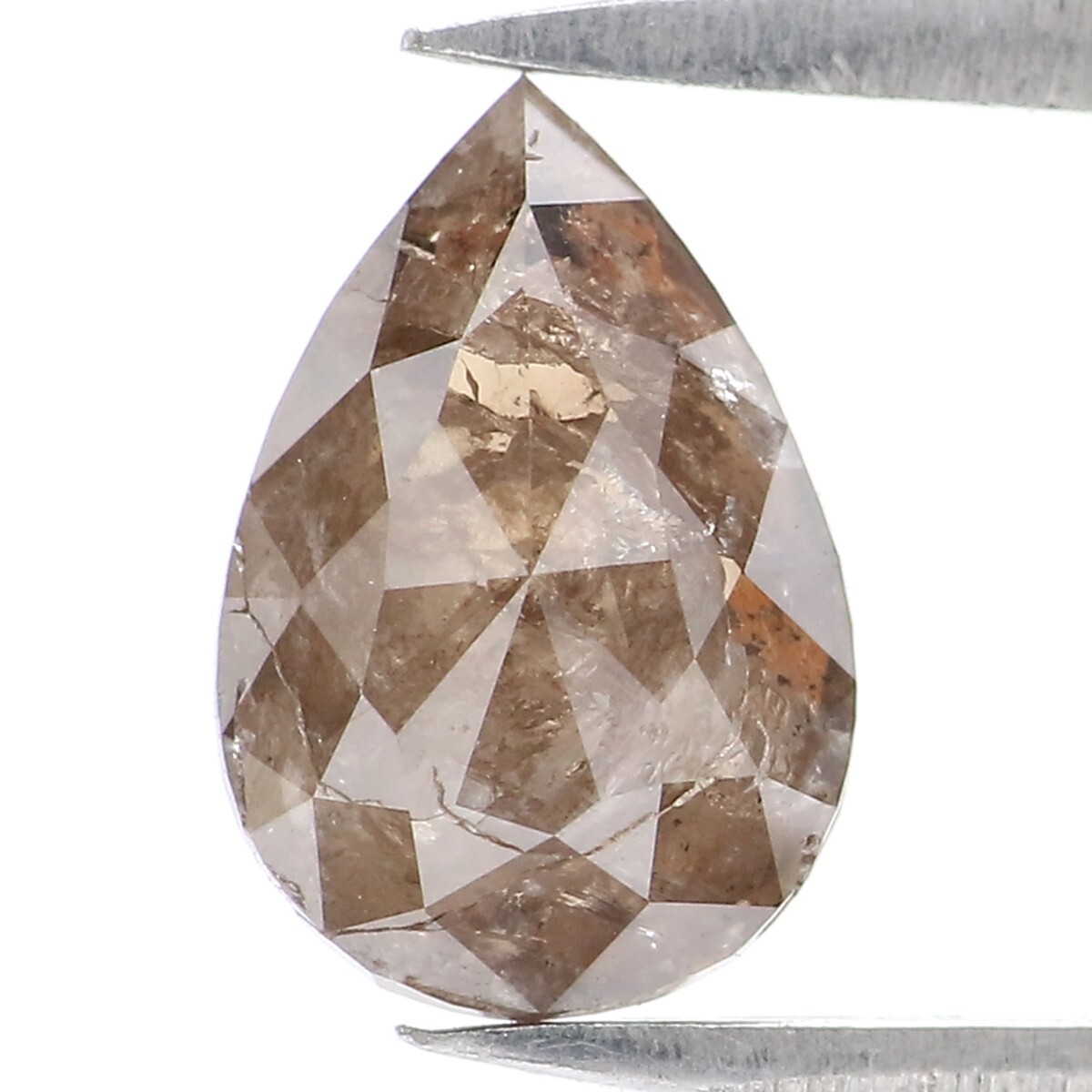 1.55 Ct Natural Loose Pear Shape Diamond 9.05 MM Brown Color Pear Diamond NQ801