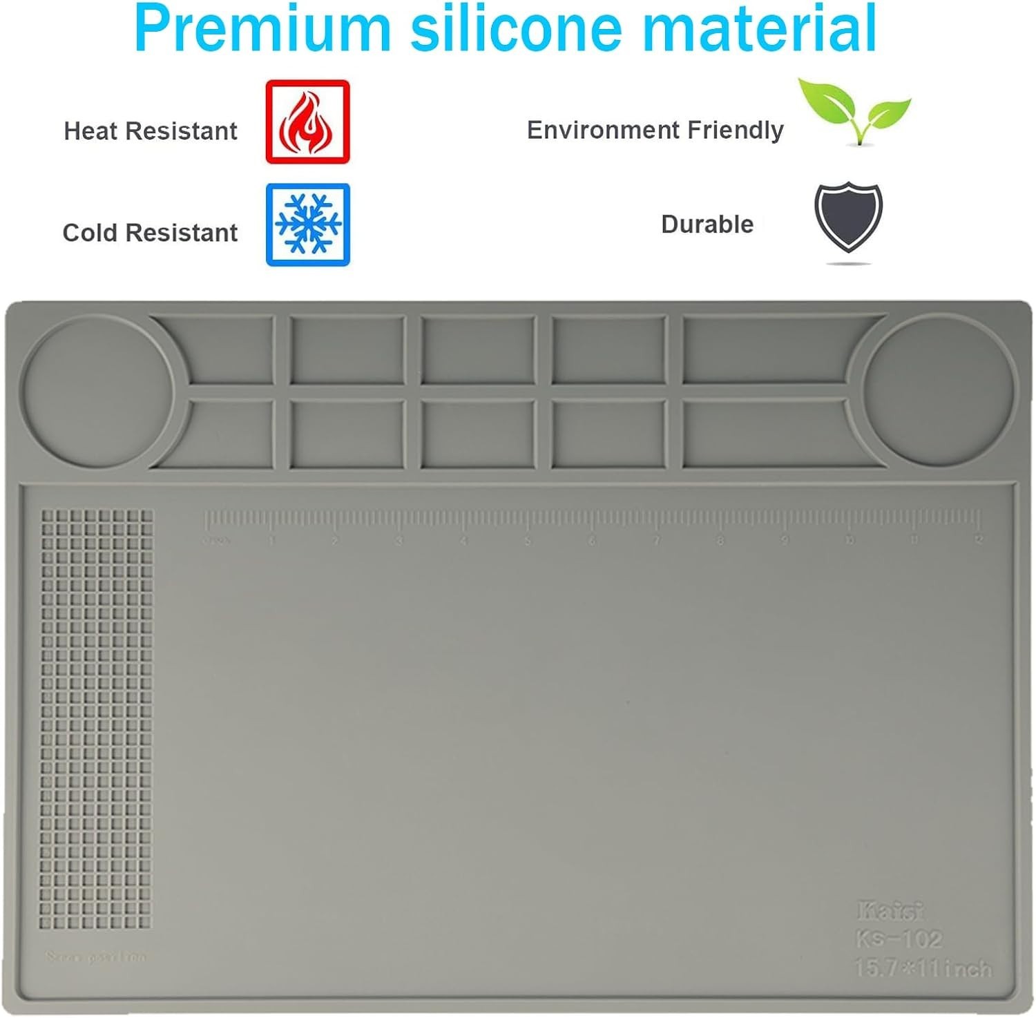 Watchmaker’s Silicone Rubber Bench Mat Pad Anti-Slip Jewelry Watch Repair Tools