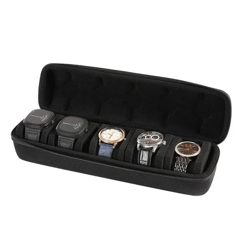 Men’s Watch Travel Case Portable Organizer with Anti-Move Watch Pillows