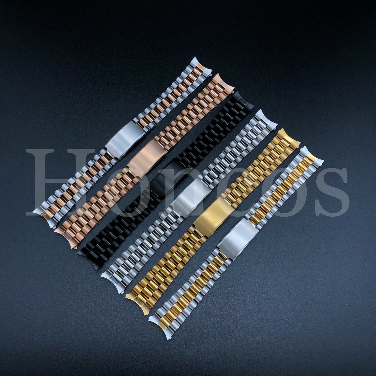 20 MM President Jubilee Watch Band Bracelet Fits for Rolex Steel Vintage Clasp