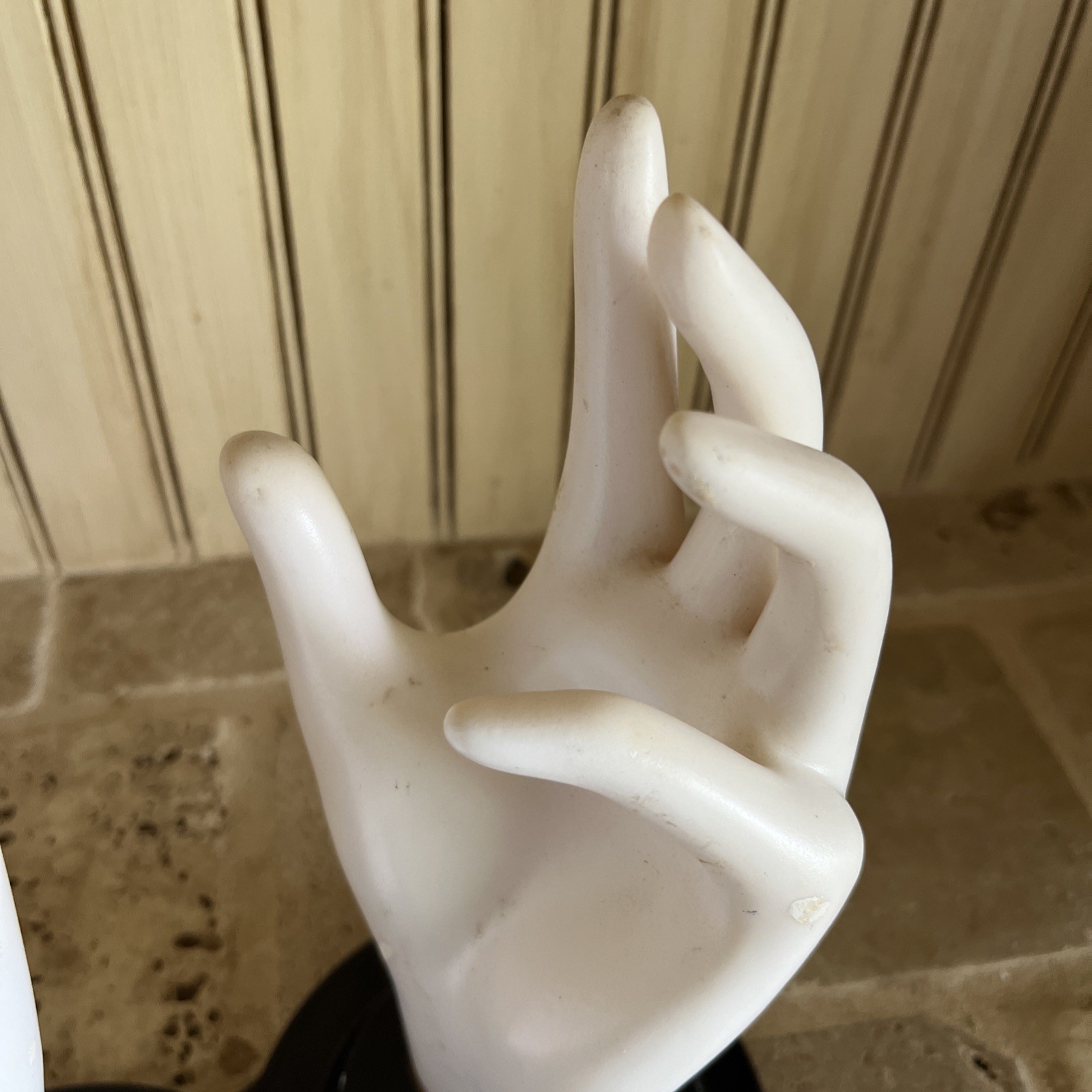 Vintage 1990 E&B Giftware Double 2 Hands Mannequin Jewelry Rings Display