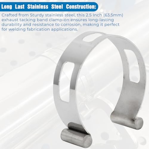 2.5″ (63.5mm) Stainless Exhaust Tacking Band Clamp-On For Welding 2.5inch
