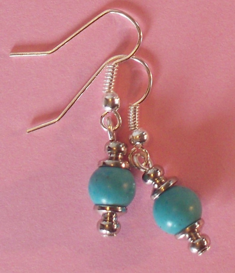GEMSTONE drops fish hook earrings handcrafted YOU CHOOSE